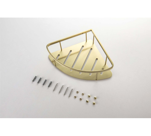 Полка угловая Aquanet шлифованное золото AQ4926BG