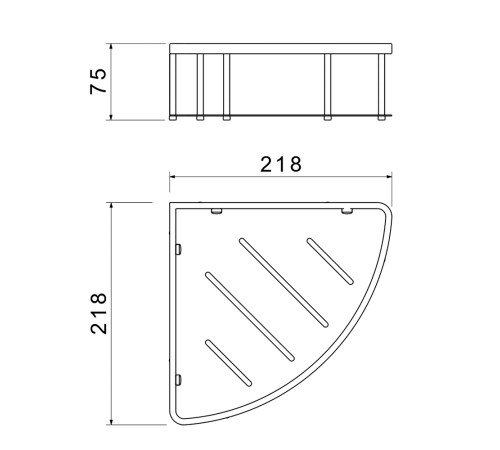 Полка угловая Aquanet шлифованное золото AQ4926BG