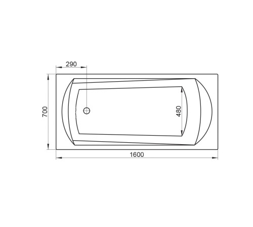 Ванна акриловая RAVAK Domino Plus 160х70 см C621R00000