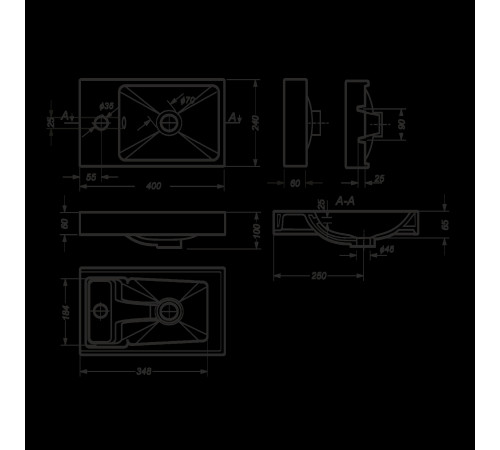 Умывальник FEST 40 WB.FN/Fest/40-C/WHT.G/S1