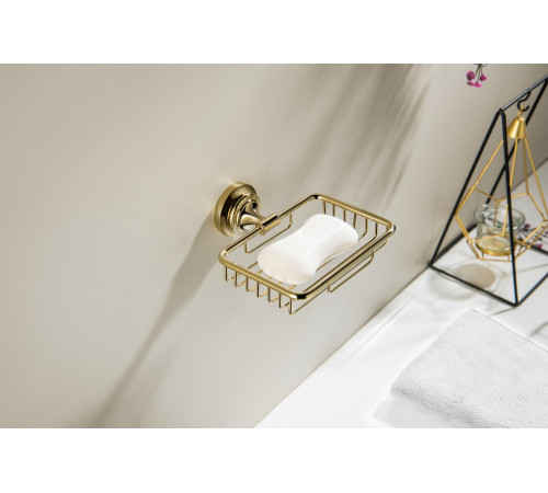 Мыльница-решетка Aquanet Классик полированное золото AQ4533PG