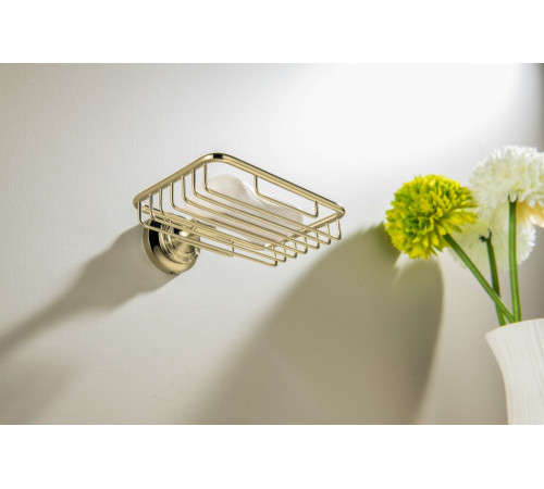 Мыльница-решетка Aquanet Классик полированное золото AQ4533PG