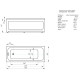 Ванна акриловая Triton Мия 180х80 см прямоугольная MIY180-0000001