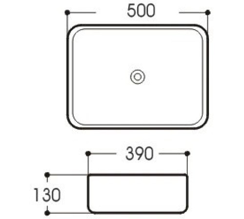 Раковина накладная AQUATON Вега 500x390x130 мм AQ5515-00