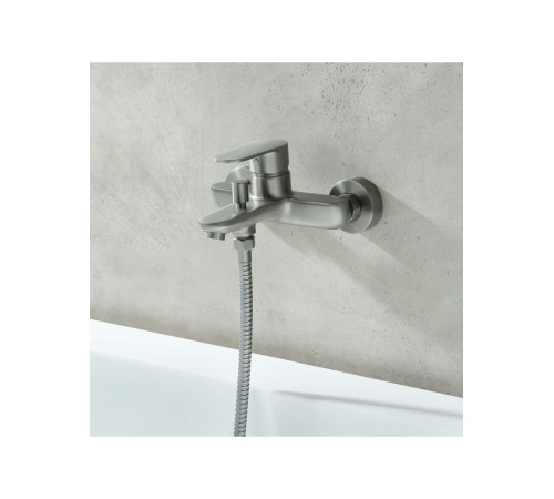 Смеситель для ванны Aquanet Ника оружейная сталь AQ1840BGM