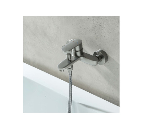 Смеситель для ванны Aquanet Ника оружейная сталь AQ1840BGM