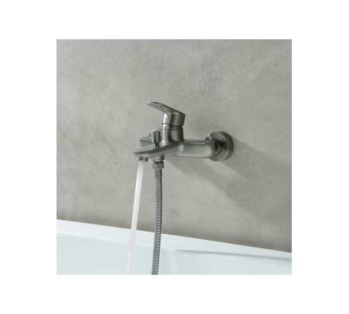 Смеситель для ванны Aquanet Ника оружейная сталь AQ1840BGM