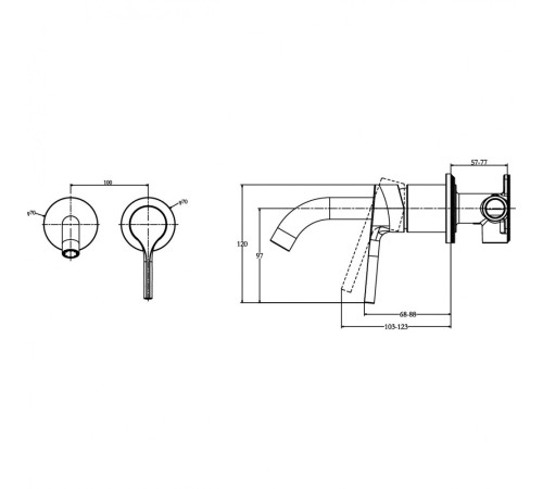 Смеситель для раковины на 2 отверстия Jacob Delafon Elate матовый черный E28318-BL