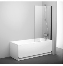 Шторка для ванны RAVAK Pivot PVS1-80 черная транспарент 79840300Z1