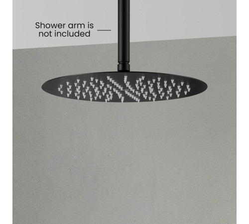 Верхний душ Aquanet AQ2075MB круглый 300х2 мм матовый черный AQ2075MB