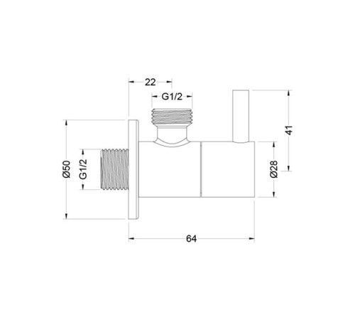 Угловой переходник Aquatek матовый черный AQ2452MB