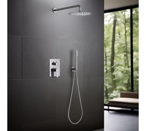 Душевой комплект 3 в 1 Aquanet Oberon 2 режима хром AQ1272CR