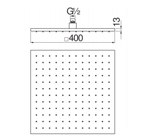 Верхний душ Paffoni 40 см AD139/110CR