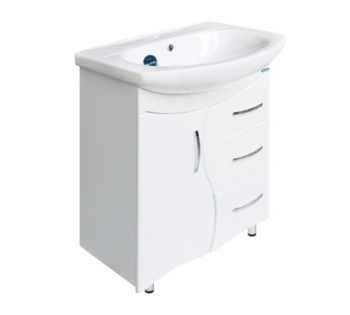 Тумба под раковину напольная Santek Лира 65 611х720х336 мм белая LRSACW65015F1