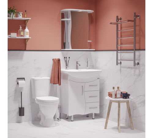 Тумба под раковину напольная Santek Лира 65 611х720х336 мм белая LRSACW65015F1