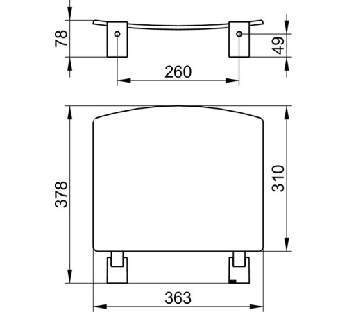 Сиденье для душа откидное KEUCO PLAN хром/темно-серый 14980010037 RAL 7021