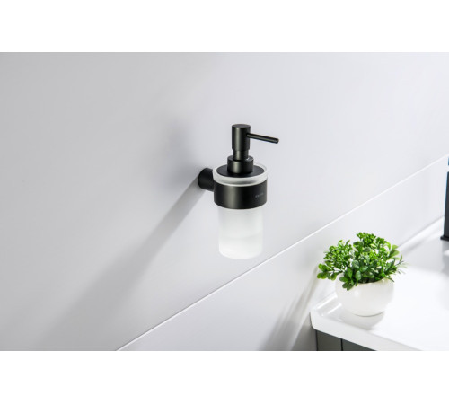 Дозатор для жидкого мыла Aquatek Лира матовый черный AQ4405MB