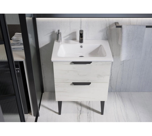 Умывальник мебельный Sanita Luxe Family 60 белый WB.FN/Family/60-C/WHT.G/S1