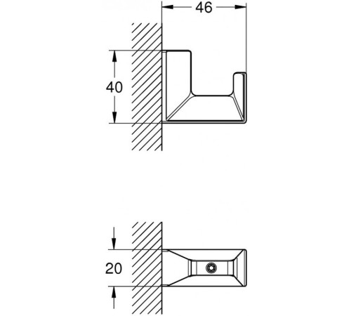 Крючок для банного халата GROHE Selection Cube хром 40782000