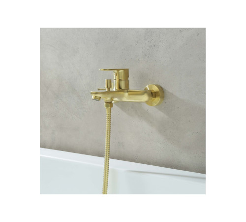 Смеситель для ванны Aquanet Ника шлифованное золото AQ1840BG