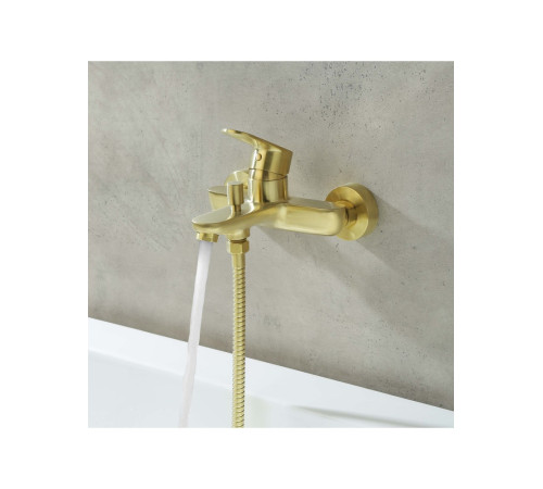 Смеситель для ванны Aquanet Ника шлифованное золото AQ1840BG