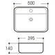 Раковина накладная AQUATON Вега 500x395x140 мм AQ5506-00