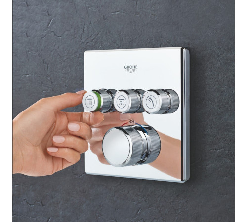 Термостат для душа GROHE Grohtherm SmartControl внешняя часть на 3 выхода хром 29126000