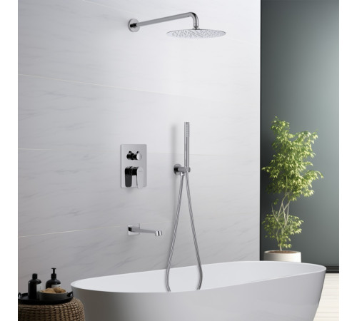 Душевой комплект 4 в 1 Aquanet Oberon 3 режима хром AQ1273CR