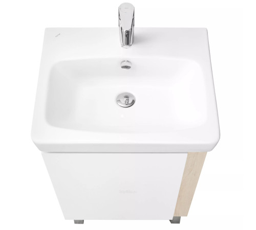 Комплект мебели для ванной Aquaton Кантри 55 Белый/Дуб Верона с раковиной НЕО-55 1A2576K0AHB20