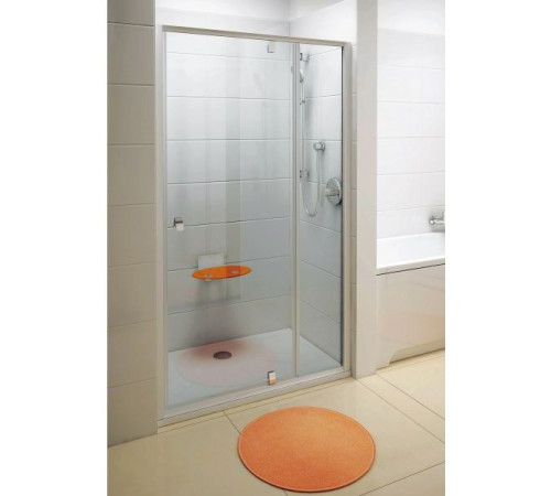 Душевая дверь двухэлементная Ravak Pivot PDOP2-120 профиль белый стекло транспарент 03GG0100Z1