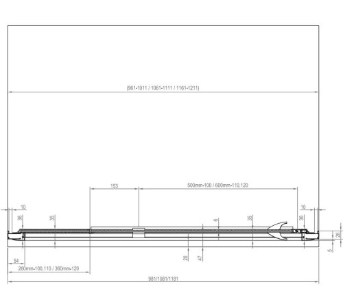 Душевая дверь двухэлементная Ravak Pivot PDOP2-120 профиль белый стекло транспарент 03GG0100Z1