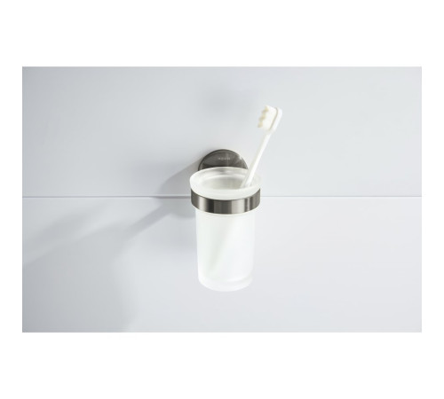 Стакан с держателем Aquanet Европа оружейная сталь AQ4104BGM