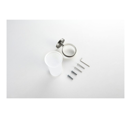 Стакан с держателем Aquanet Европа оружейная сталь AQ4104BGM