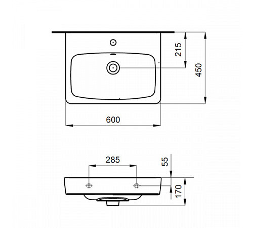Тумба-умывальник с раковиной Aquaton Верди 60 Н / Нео 60 1A2077K1VDAV0