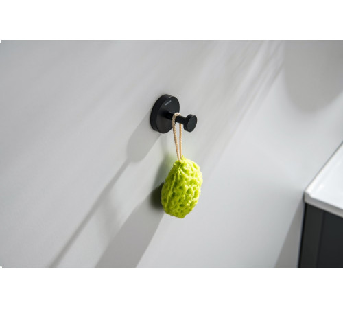 Крючок Aquanet Бетта матовый черный AQ4601MB