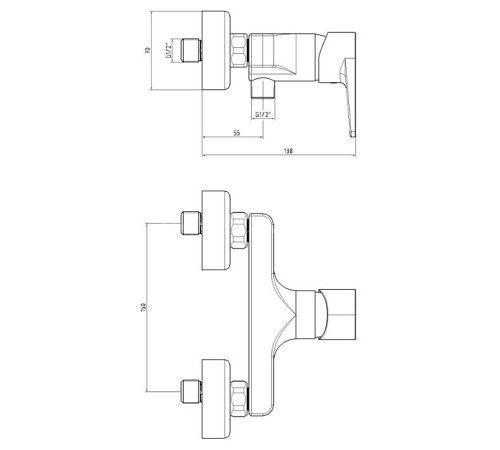 Смеситель для душа TOPAZ Dalia 102154033EX