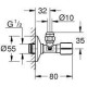 Вентиль угловой GROHE 1/2 x 3/8 для подключения смесителей хром 22039000