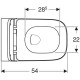 Унитаз подвесной Geberit Smyle Square Rimfree с сиденьем SoftClose 500.683.01.2