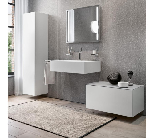 Тумба боковая KEUCO Edition 90 800х484х400 мм структурный лак белый 39026380000