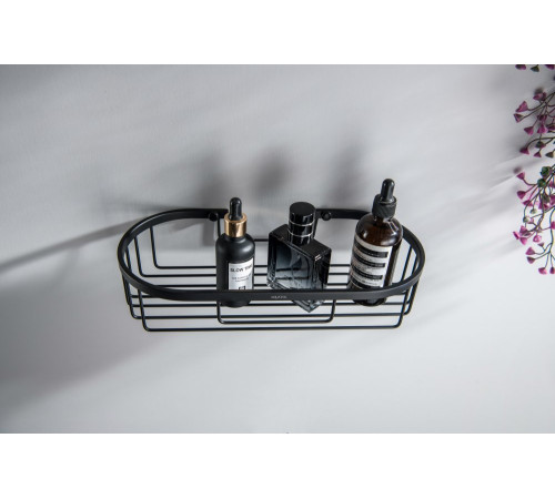 Полка для душа Aquanet матовый черный AQ4916MB