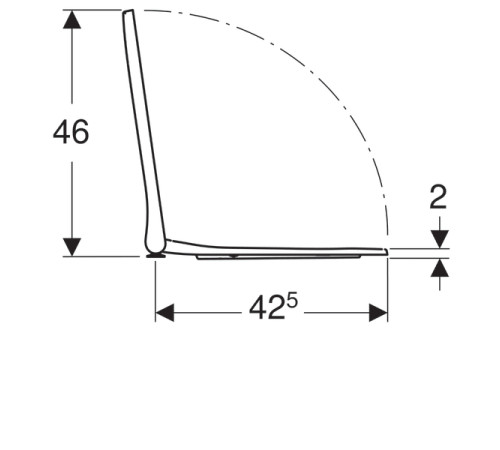 Сиденье для унитаза Geberit Smyle Square Slim с микролифтом SoftClose 500.687.01.1