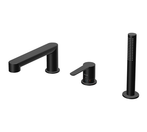 Смеситель для ванны врезной каскадный RAVAK Puri PU 026.20 черный X070186