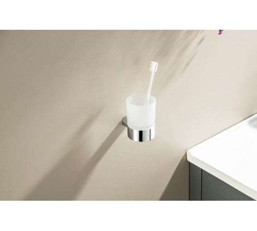 Стакан с держателем Aquatek Лира хром AQ4404CR