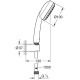 Душевой набор GROHE Tempesta Cosmopolitan 100 с держателем и шлангом хром 26084002