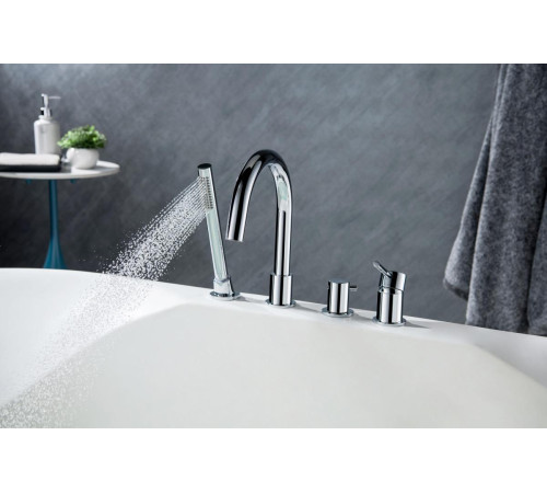 Смеситель на борт ванны Aquanet Европа на 4 отверстия хром AQ1348CR