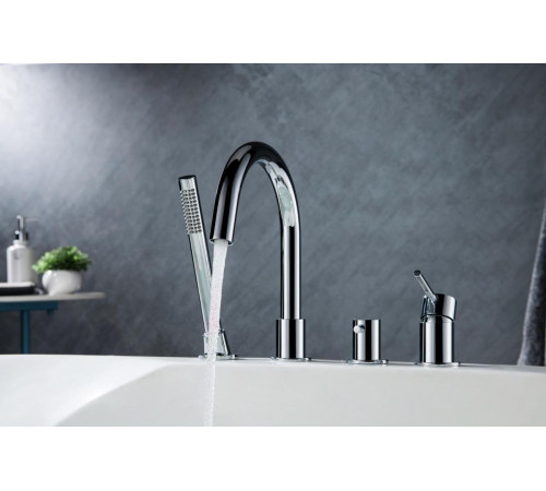 Смеситель на борт ванны Aquanet Европа на 4 отверстия хром AQ1348CR