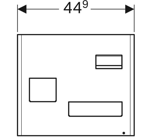 Магнитная доска Geberit Acanto 449х388х75 мм лавовый матовый 500.649.JK.2