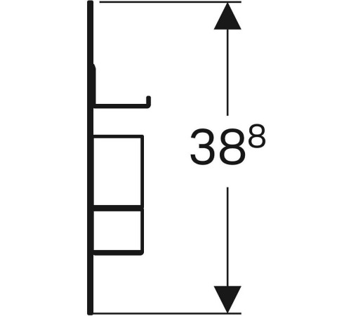 Магнитная доска Geberit Acanto 449х388х75 мм лавовый матовый 500.649.JK.2