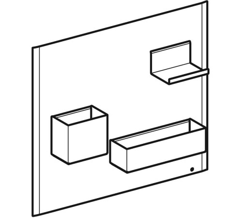 Магнитная доска Geberit Acanto 449х388х75 мм лавовый матовый 500.649.JK.2