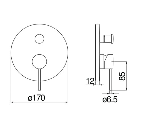 Смеситель для ванны Nobili Velis внешняя часть глянцевый черный VE125100/EFLP